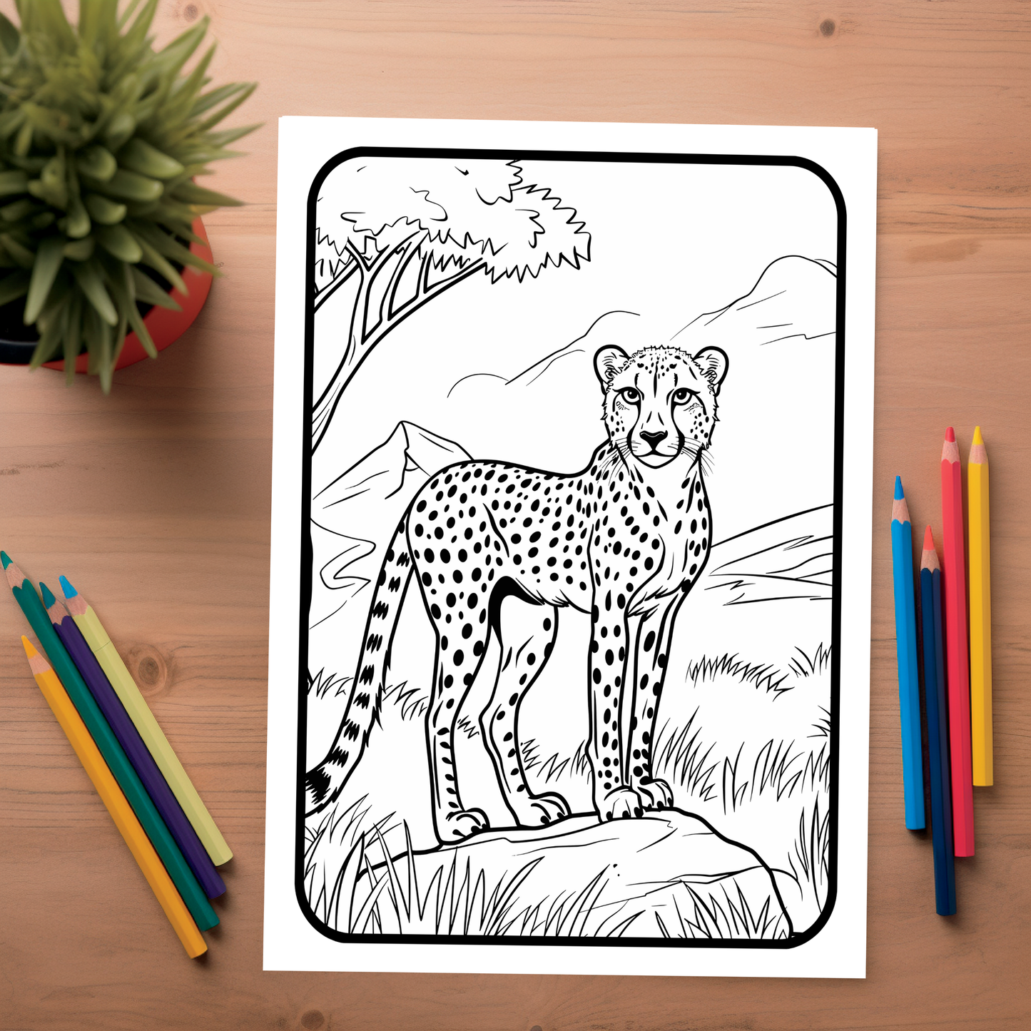 Animals on the Safari: Printable Educational Activity Book