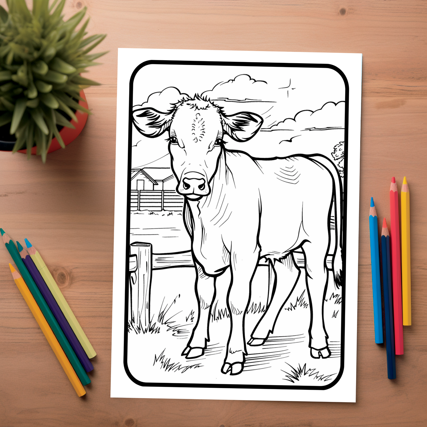 Animals on the Farm: Printable Educational Activity Book