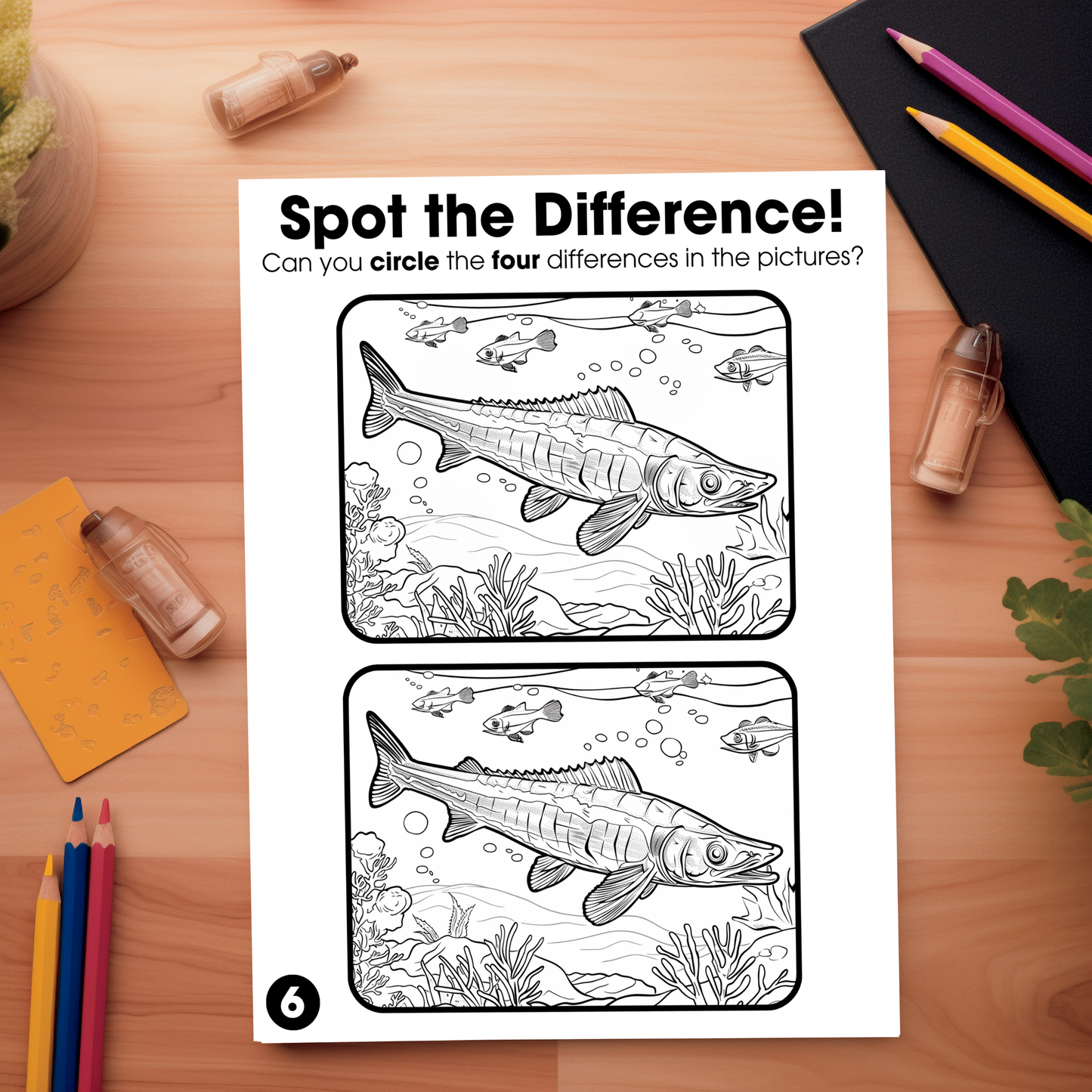 Creatures Under the Sea: Printable Educational Activity Book