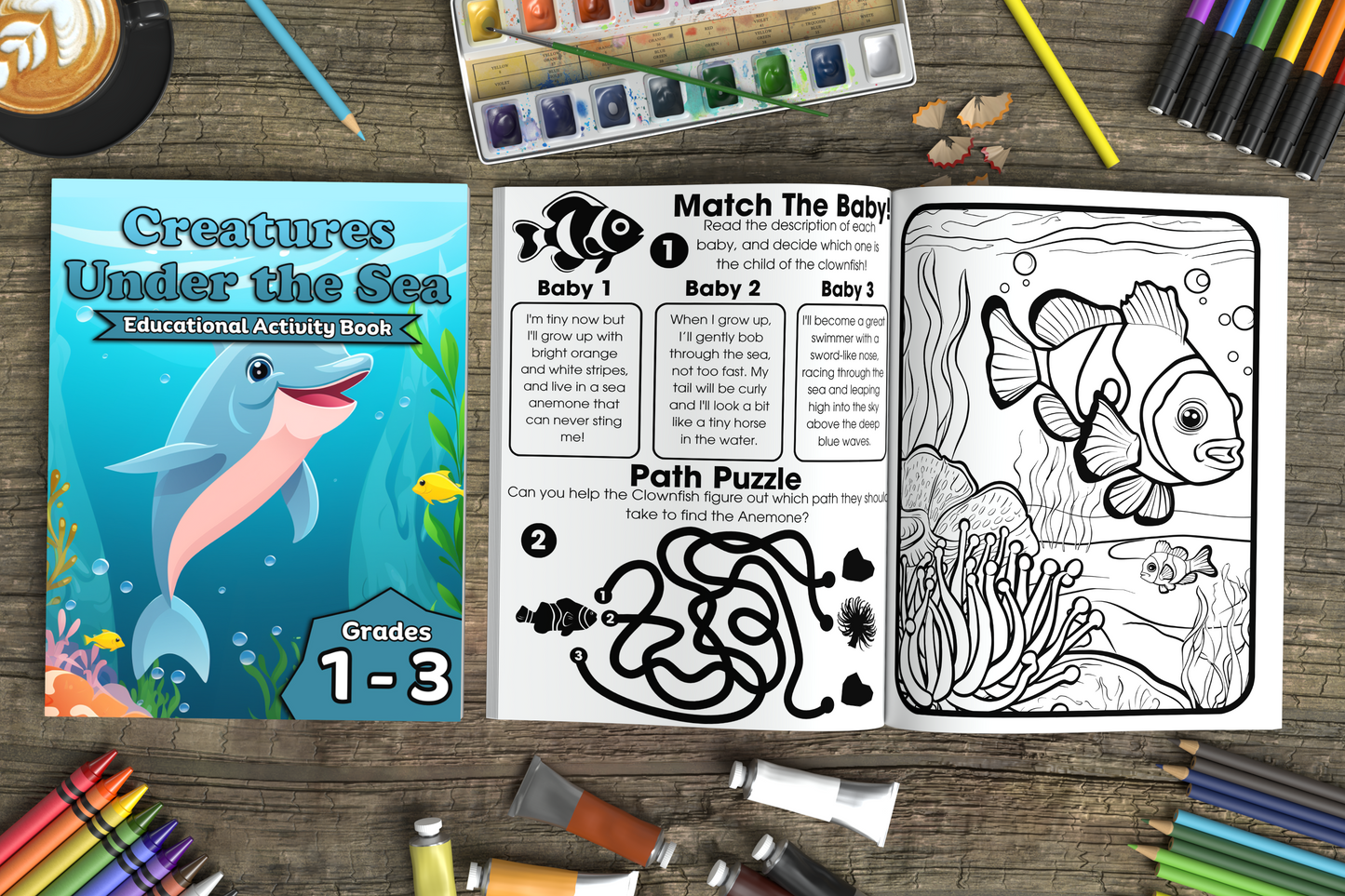 Creatures Under the Sea: Educational Activity Book