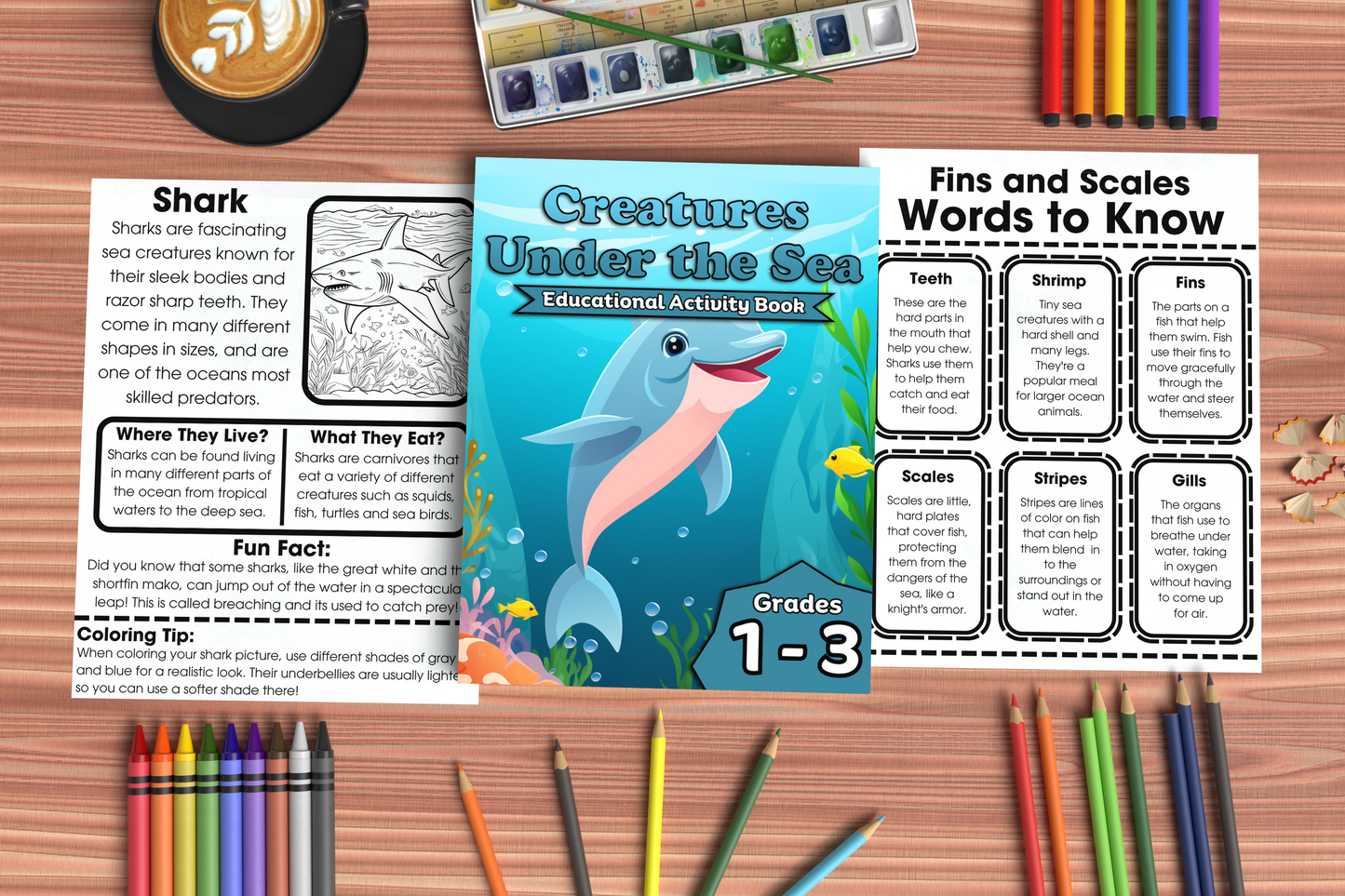 Creatures Under the Sea: Educational Activity Book