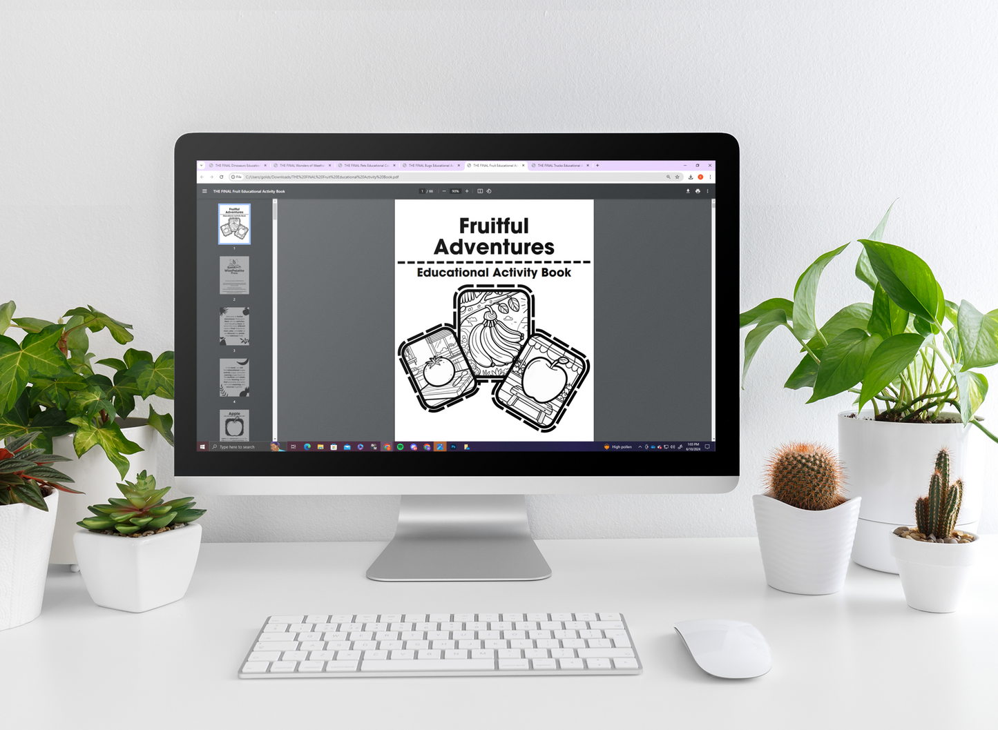 Fruitful Adventures: Printable Educational Activity Book